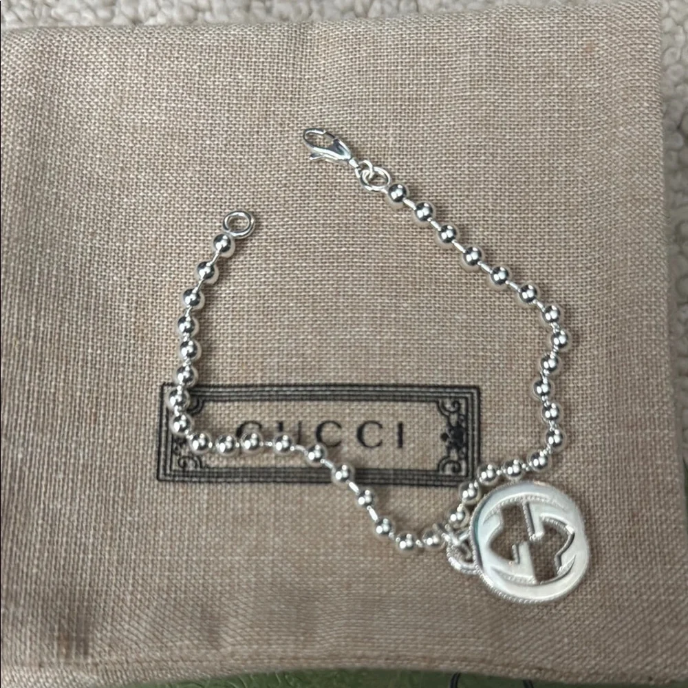 Gucci Silver Charm Bracelet